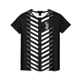 Женская футболка 3D с принтом Juventus 2018 Creative #2 в Новосибирске, 100% полиэфир ( синтетическое хлопкоподобное полотно) | прямой крой, круглый вырез горловины, длина до линии бедер | Тематика изображения на принте: juventus | футбол | футбольный клуб | ювентус