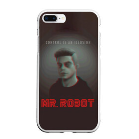 Чехол для iPhone 7Plus/8 Plus матовый с принтом Mr Robot в Новосибирске, Силикон | Область печати: задняя сторона чехла, без боковых панелей | mister robot | mr robot | rami malek | мистер робот | рами малек