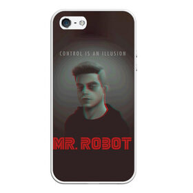 Чехол для iPhone 5/5S матовый с принтом Mr Robot в Новосибирске, Силикон | Область печати: задняя сторона чехла, без боковых панелей | Тематика изображения на принте: mister robot | mr robot | rami malek | мистер робот | рами малек