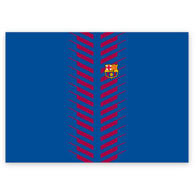 Поздравительная открытка с принтом FC Barcelona 2018 Creative в Новосибирске, 100% бумага | плотность бумаги 280 г/м2, матовая, на обратной стороне линовка и место для марки
 | fc | fc barcelona | fcb | барселона | мяч | спорт | футбол | футбольный клуб
