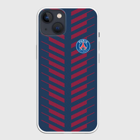 Чехол для iPhone 13 с принтом PSG LOGO ORIGINAL UNIFORM | ПСЖ ФОРМА в Новосибирске,  |  | Тематика изображения на принте: fc | fly emirates | paris | psg | лого | париж | псж | спорт | спортивные | фк | футбольный клуб