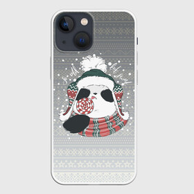 Чехол для iPhone 13 mini с принтом So cold, but sweet в Новосибирске,  |  | зима | новый год | панда | подарок | рождество