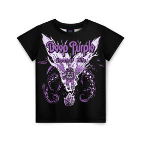 Детская футболка 3D с принтом Deep Purple в Новосибирске, 100% гипоаллергенный полиэфир | прямой крой, круглый вырез горловины, длина до линии бедер, чуть спущенное плечо, ткань немного тянется | Тематика изображения на принте: album | british | deep purple | england | heavy metal | rock group | альбом | англия | британская | рок группа | хеви металл