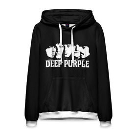 Мужская толстовка 3D с принтом Deep Purple в Новосибирске, 100% полиэстер | двухслойный капюшон со шнурком для регулировки, мягкие манжеты на рукавах и по низу толстовки, спереди карман-кенгуру с мягким внутренним слоем. | album | british | deep purple | england | heavy metal | rock group | альбом | англия | британская | рок группа | хеви металл