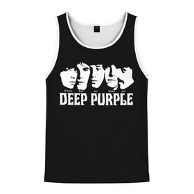 Мужская майка 3D с принтом Deep Purple в Новосибирске, 100% полиэстер | круглая горловина, приталенный силуэт, длина до линии бедра. Пройма и горловина окантованы тонкой бейкой | album | british | deep purple | england | heavy metal | rock group | альбом | англия | британская | рок группа | хеви металл