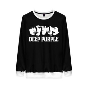 Женский свитшот 3D с принтом Deep Purple в Новосибирске, 100% полиэстер с мягким внутренним слоем | круглый вырез горловины, мягкая резинка на манжетах и поясе, свободная посадка по фигуре | album | british | deep purple | england | heavy metal | rock group | альбом | англия | британская | рок группа | хеви металл