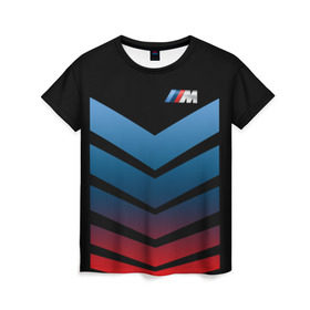 Женская футболка 3D с принтом BMW 2018 Brands colors arrow в Новосибирске, 100% полиэфир ( синтетическое хлопкоподобное полотно) | прямой крой, круглый вырез горловины, длина до линии бедер | bmw | автомобильные | бмв