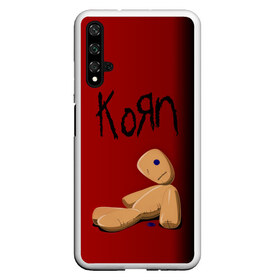 Чехол для Honor 20 с принтом Korn в Новосибирске, Силикон | Область печати: задняя сторона чехла, без боковых панелей | Тематика изображения на принте: korn | koяn | альтернативный | арвизу | гранж | грув | группа | дэвис | корн | коян | лузье | манки | метал | музыка | нюметал | панк | песни | рок | уэлч | филди | филипп | хэд | шаффер