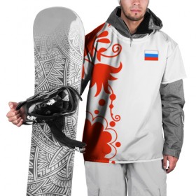 Накидка на куртку 3D с принтом Russia - White Collection 2018 в Новосибирске, 100% полиэстер |  | 0x000000123 | black collection | russia | россия