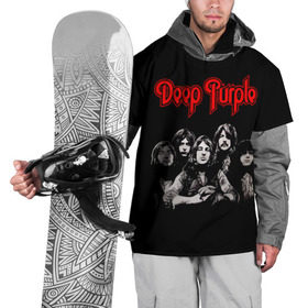 Накидка на куртку 3D с принтом Deep Purple в Новосибирске, 100% полиэстер |  | Тематика изображения на принте: album | british | deep purple | england | heavy metal | rock group | альбом | англия | британская | рок группа | хеви металл