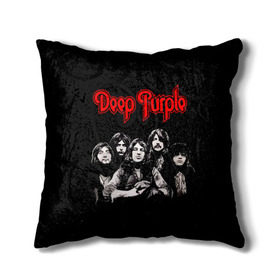 Подушка 3D с принтом Deep Purple в Новосибирске, наволочка – 100% полиэстер, наполнитель – холлофайбер (легкий наполнитель, не вызывает аллергию). | состоит из подушки и наволочки. Наволочка на молнии, легко снимается для стирки | album | british | deep purple | england | heavy metal | rock group | альбом | англия | британская | рок группа | хеви металл