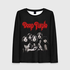 Женский лонгслив 3D с принтом Deep Purple в Новосибирске, 100% полиэстер | длинные рукава, круглый вырез горловины, полуприлегающий силуэт | album | british | deep purple | england | heavy metal | rock group | альбом | англия | британская | рок группа | хеви металл