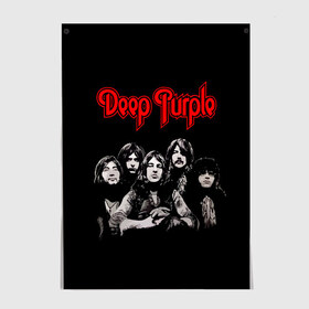 Постер с принтом Deep Purple в Новосибирске, 100% бумага
 | бумага, плотность 150 мг. Матовая, но за счет высокого коэффициента гладкости имеет небольшой блеск и дает на свету блики, но в отличии от глянцевой бумаги не покрыта лаком | album | british | deep purple | england | heavy metal | rock group | альбом | англия | британская | рок группа | хеви металл