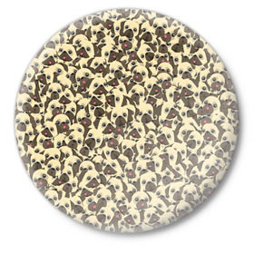 Значок с принтом Мопсы в Новосибирске,  металл | круглая форма, металлическая застежка в виде булавки | pug | милота | мопс | паттерн | пес | собака | собачка | текстура