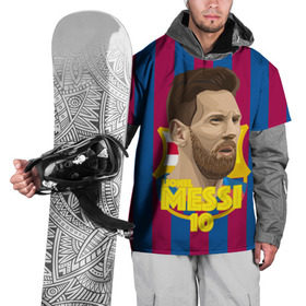 Накидка на куртку 3D с принтом Lionel Messi Barcelona в Новосибирске, 100% полиэстер |  | barca | barcelona | barsa | barselona | kit | leo | mesi | messi | барса | барселона | лео | лионель | меси | месси