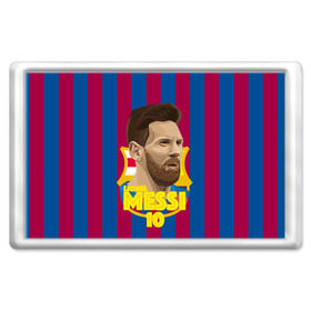 Магнит 45*70 с принтом Lionel Messi Barcelona в Новосибирске, Пластик | Размер: 78*52 мм; Размер печати: 70*45 | Тематика изображения на принте: barca | barcelona | barsa | barselona | kit | leo | mesi | messi | барса | барселона | лео | лионель | меси | месси