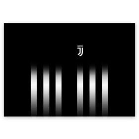 Поздравительная открытка с принтом Juventus 2018 Line в Новосибирске, 100% бумага | плотность бумаги 280 г/м2, матовая, на обратной стороне линовка и место для марки
 | fc | juventus | спорт | фк | футбол | ювентус