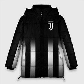 Женская зимняя куртка 3D с принтом Juventus 2018 Line в Новосибирске, верх — 100% полиэстер; подкладка — 100% полиэстер; утеплитель — 100% полиэстер | длина ниже бедра, силуэт Оверсайз. Есть воротник-стойка, отстегивающийся капюшон и ветрозащитная планка. 

Боковые карманы с листочкой на кнопках и внутренний карман на молнии | fc | juventus | спорт | фк | футбол | ювентус