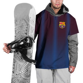 Накидка на куртку 3D с принтом FC Barcelona Gradient в Новосибирске, 100% полиэстер |  | Тематика изображения на принте: fc | fc barcelona | fcb | барселона | спорт | спортивные | фк | футбол