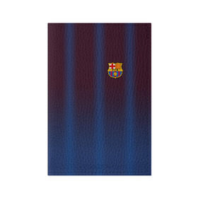 Обложка для паспорта матовая кожа с принтом FC Barcelona Gradient в Новосибирске, натуральная матовая кожа | размер 19,3 х 13,7 см; прозрачные пластиковые крепления | Тематика изображения на принте: fc | fc barcelona | fcb | барселона | спорт | спортивные | фк | футбол