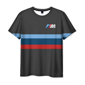 Мужская футболка 3D с принтом BMW 2018 M Sport в Новосибирске, 100% полиэфир | прямой крой, круглый вырез горловины, длина до линии бедер | Тематика изображения на принте: bmw | автомобиль | автомобильные | бмв | машины