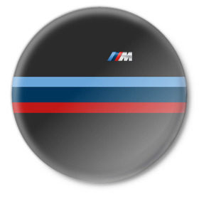 Значок с принтом BMW 2018 M Sport в Новосибирске,  металл | круглая форма, металлическая застежка в виде булавки | bmw | автомобиль | автомобильные | бмв | машины
