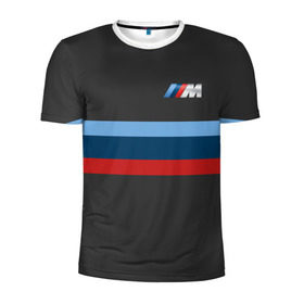 Мужская футболка 3D спортивная с принтом BMW 2018 M Sport в Новосибирске, 100% полиэстер с улучшенными характеристиками | приталенный силуэт, круглая горловина, широкие плечи, сужается к линии бедра | Тематика изображения на принте: bmw | автомобиль | автомобильные | бмв | машины