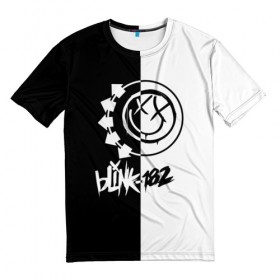 Мужская футболка 3D с принтом Blink-182 в Новосибирске, 100% полиэфир | прямой крой, круглый вырез горловины, длина до линии бедер | blink | альтернативный рок | блинк | марк хоппус | музыка | мэтт скиба | панк рок | поп панк | рок | скейт панк | трэвис баркер
