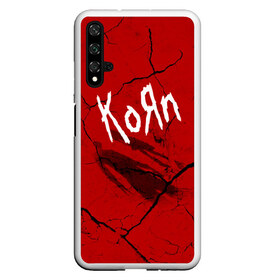 Чехол для Honor 20 с принтом Korn в Новосибирске, Силикон | Область печати: задняя сторона чехла, без боковых панелей | Тематика изображения на принте: korn | koяn | альтернативный | арвизу | гранж | грув | группа | дэвис | корн | коян | лузье | манки | метал | музыка | нюметал | панк | песни | рок | уэлч | филди | филипп | хэд | шаффер