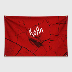 Флаг-баннер с принтом Korn в Новосибирске, 100% полиэстер | размер 67 х 109 см, плотность ткани — 95 г/м2; по краям флага есть четыре люверса для крепления | korn | koяn | альтернативный | арвизу | гранж | грув | группа | дэвис | корн | коян | лузье | манки | метал | музыка | нюметал | панк | песни | рок | уэлч | филди | филипп | хэд | шаффер
