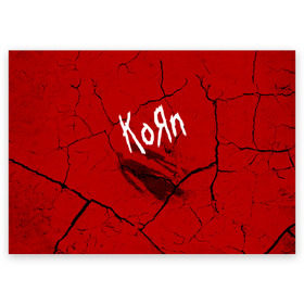 Поздравительная открытка с принтом Korn в Новосибирске, 100% бумага | плотность бумаги 280 г/м2, матовая, на обратной стороне линовка и место для марки
 | korn | koяn | альтернативный | арвизу | гранж | грув | группа | дэвис | корн | коян | лузье | манки | метал | музыка | нюметал | панк | песни | рок | уэлч | филди | филипп | хэд | шаффер