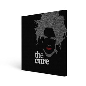 Холст квадратный с принтом The Cure в Новосибирске, 100% ПВХ |  | robert smith | rock band | the cure | uk | британия | роберт смит | рок группа