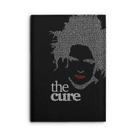 Обложка для автодокументов с принтом The Cure в Новосибирске, натуральная кожа |  размер 19,9*13 см; внутри 4 больших “конверта” для документов и один маленький отдел — туда идеально встанут права | Тематика изображения на принте: robert smith | rock band | the cure | uk | британия | роберт смит | рок группа