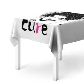 Скатерть 3D с принтом The Cure в Новосибирске, 100% полиэстер (ткань не мнется и не растягивается) | Размер: 150*150 см | Тематика изображения на принте: robert smith | rock band | the cure | uk | британия | роберт смит | рок группа