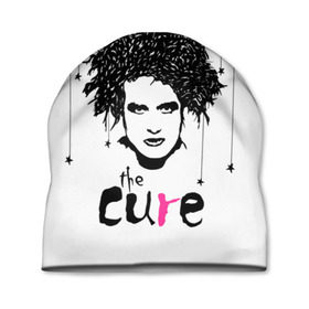 Шапка 3D с принтом The Cure в Новосибирске, 100% полиэстер | универсальный размер, печать по всей поверхности изделия | robert smith | rock band | the cure | uk | британия | роберт смит | рок группа