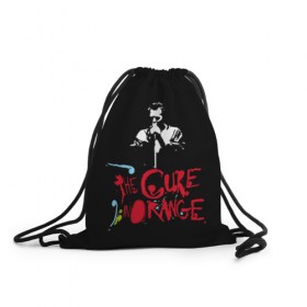 Рюкзак-мешок 3D с принтом The Cure в Новосибирске, 100% полиэстер | плотность ткани — 200 г/м2, размер — 35 х 45 см; лямки — толстые шнурки, застежка на шнуровке, без карманов и подкладки | robert smith | rock band | the cure | uk | британия | роберт смит | рок группа