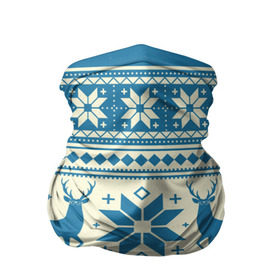 Бандана-труба 3D с принтом Наш веселый Новый год в Новосибирске, 100% полиэстер, ткань с особыми свойствами — Activecool | плотность 150‒180 г/м2; хорошо тянется, но сохраняет форму | новый год | олень | свитер | снег | снежинки | узор