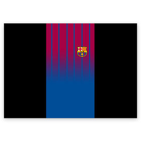 Поздравительная открытка с принтом FC Barcelona 2018 в Новосибирске, 100% бумага | плотность бумаги 280 г/м2, матовая, на обратной стороне линовка и место для марки
 | fc | fc barcelona | fcb | барселона | спорт | спортивные | футбол | футбольный клуб