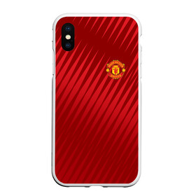 Чехол для iPhone XS Max матовый с принтом Manchester United Sportwear в Новосибирске, Силикон | Область печати: задняя сторона чехла, без боковых панелей | emirates | fc | manchester united | геометрия | манчестер юнайтед | спорт | футбол | футбольный клуб | эмблема