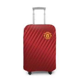 Чехол для чемодана 3D с принтом Manchester United Sportwear в Новосибирске, 86% полиэфир, 14% спандекс | двустороннее нанесение принта, прорези для ручек и колес | emirates | fc | manchester united | геометрия | манчестер юнайтед | спорт | футбол | футбольный клуб | эмблема