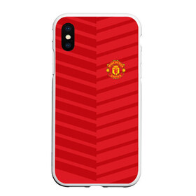 Чехол для iPhone XS Max матовый с принтом Manchester United 2018 Reverse в Новосибирске, Силикон | Область печати: задняя сторона чехла, без боковых панелей | emirates | fc | manchester united | геометрия | манчестер юнайтед | спорт | футбол | футбольный клуб | эмблема