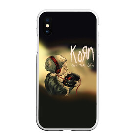 Чехол для iPhone XS Max матовый с принтом Korn, got the life в Новосибирске, Силикон | Область печати: задняя сторона чехла, без боковых панелей | Тематика изображения на принте: korn | koяn | авто | альтернативный | арвизу | гранж | грув | группа | дэвис | корн | коян | лузье | манки | метал | музыка | нюметал | панк | песни | рок | уэлч | филди | филипп | хэд | шаффер