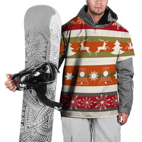 Накидка на куртку 3D с принтом Новогодняя текстура в Новосибирске, 100% полиэстер |  | Тематика изображения на принте: елка | колокольчик | новый год | олени | снег | снежинки