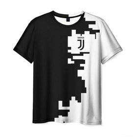 Мужская футболка 3D с принтом Juventus 2018 Geometry Sport в Новосибирске, 100% полиэфир | прямой крой, круглый вырез горловины, длина до линии бедер | 