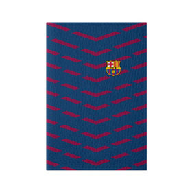 Обложка для паспорта матовая кожа с принтом FC Barca 2018 Creative uniform в Новосибирске, натуральная матовая кожа | размер 19,3 х 13,7 см; прозрачные пластиковые крепления | barcelona | fc | барселона | спорт | спортивные | фк | футбол