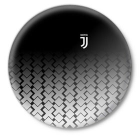 Значок с принтом Juventus 2018 X Sport в Новосибирске,  металл | круглая форма, металлическая застежка в виде булавки | fc | juventus | спорт | спортивные | фк | футбол | ювентус