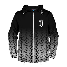 Мужская ветровка 3D с принтом Juventus 2018 X Sport в Новосибирске, 100% полиэстер | подол и капюшон оформлены резинкой с фиксаторами, два кармана без застежек по бокам, один потайной карман на груди | fc | juventus | спорт | спортивные | фк | футбол | ювентус