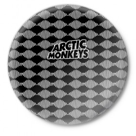Значок с принтом Arctic Monkeys в Новосибирске,  металл | круглая форма, металлическая застежка в виде булавки | 