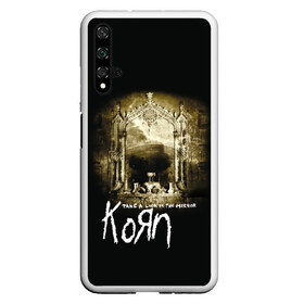 Чехол для Honor 20 с принтом Korn take a look in the mirror в Новосибирске, Силикон | Область печати: задняя сторона чехла, без боковых панелей | Тематика изображения на принте: korn | koяn | альтернативный | арвизу | гранж | группа | дэвис | зеркало | корн | коян | лузье | манки | метал | музыка | нюметал | панк | песни | рок | уэлч | филди | филипп | хэд | шаффер