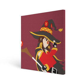 Холст квадратный с принтом Megumin в Новосибирске, 100% ПВХ |  | megumin | мегумин